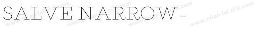 Salve Narrow字体转换